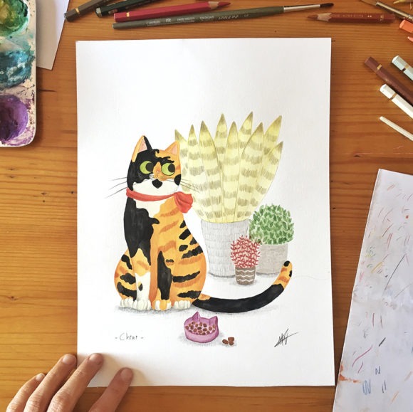 ilustracion de gatos, dibujo de gatos, ilustracion infantil de gatos, retrato de gato personalizado, retrato de mascota personalizado, Mar Villar, retratos de gatos, ilustracion personalizada de gato, ilustración personalizada de mascota,