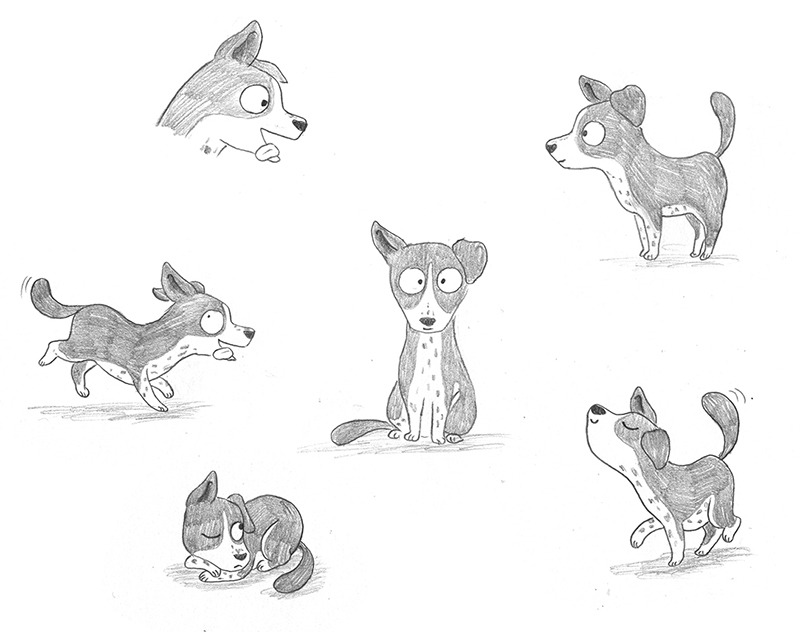 diseño de personajes, álbum infantil ilustrado, diseño de perro, diseño de personaje de perro, ilustración de personajes, 