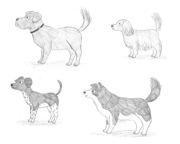 El tren blau, Crüilla, Mar Villar, diseño de personajes, álbum infantil ilustrado, diseño de perro, diseño de personaje de perro, ilustración de personajes,