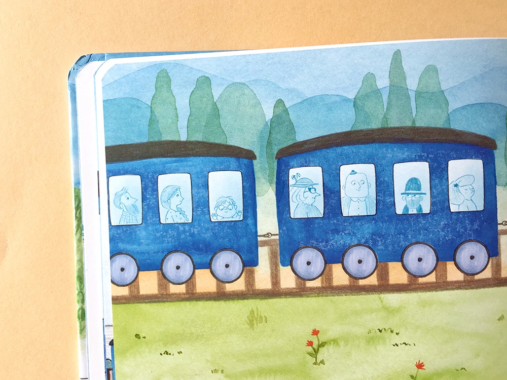El Tren Blau, Marta Dujovne, cruïlla, ilustración de trenes, ilustración infantil, ilustración para niños, libros para primeros lectores, petits contes,