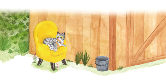 O misterio dos fillos de Lúa, SM, Xerme, El Barco de Vapor, serie naranja, Fina Casalderrey, ilustración de gatos, ilustración infantil, ilustración de gata con gatitos,