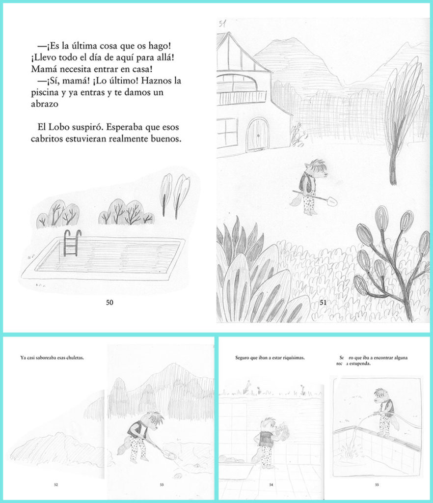 Bocetos para el libro infantil ilustrado ¡Menudo cabritillo! 